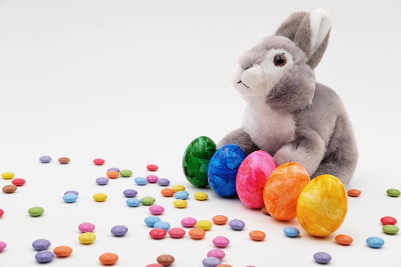 easter, domestic animals, smarties, animal, soft toy, easter bunny, no people, easter theme, celebration, candy, one animal, plush, pets, surface, toy