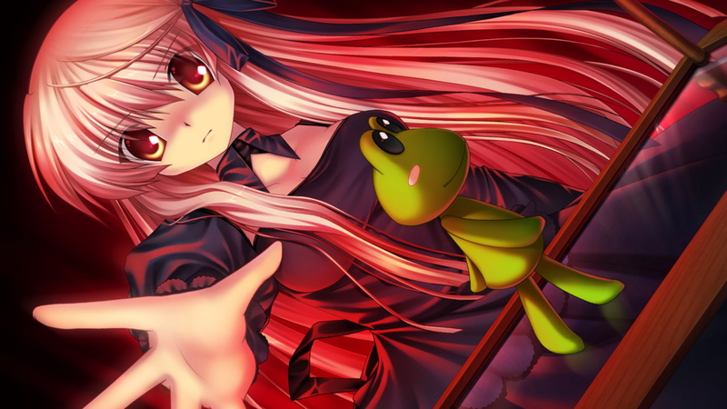 close-up, 1080P, Rewrite, pattern, night, red, shape, anime girls, representation, no people, full frame, human representation, textile, illuminated, long hair
