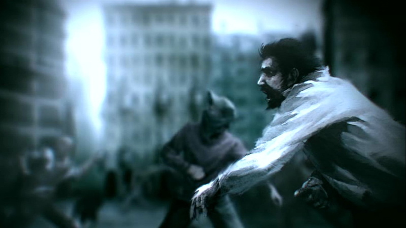 waist up, portrait, fear, costume, emotion, men, bizarre, outdoors, people, mystery, males, 1080P, resident evil damnation, women, evil, nature, adult
