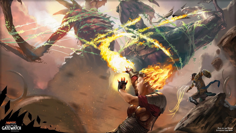 Gideon (Magic: The Gathering), Magic: The Gathering, 1080P, Fall of the Titans, Eldrazi (Magic: The Gathering), Oath of the Gatewatch, Chandra (Magic: The Gathering)