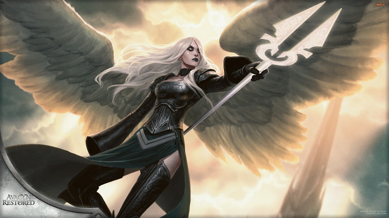 1080P, video games, angel, fantasy girl, Magic: The Gathering, fantasy art, Avacyn