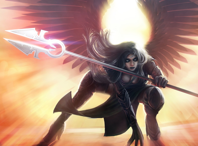 holding, illuminated, leisure activity, standing, Avacyn, artwork, lens flare, portrait, front view, one person, weapon, fantasy art, arts culture and entertainment