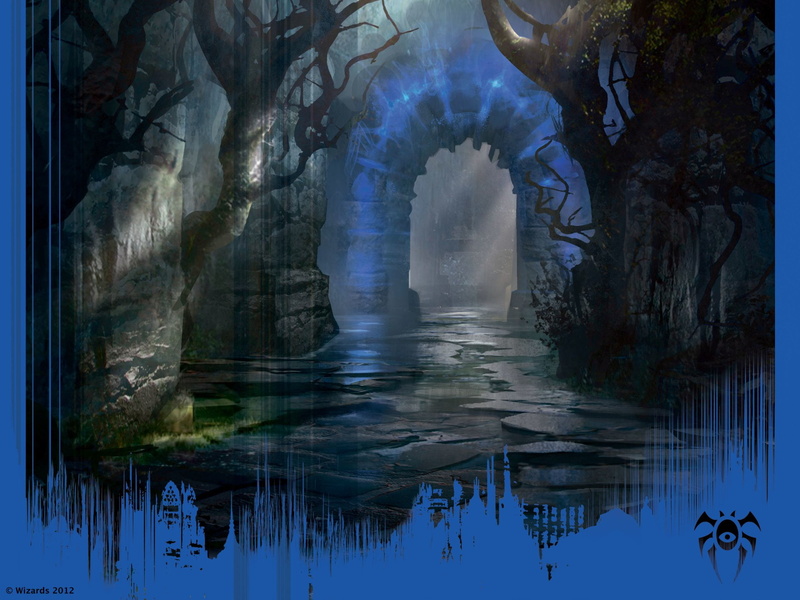 1080P, Fantasy, Landscape, Dimir Guildgate, Magic: The Gathering