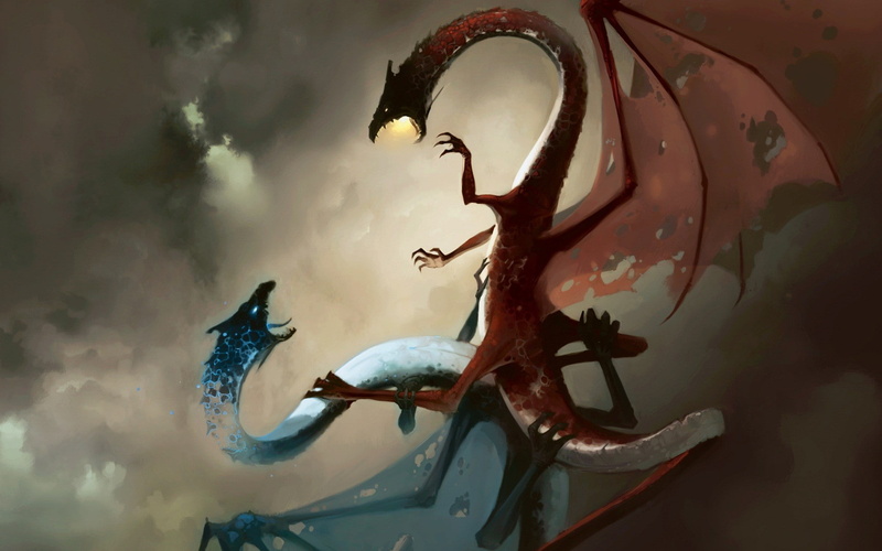 animal wildlife, fantasy art, animal representation, close-up, animal, bird, 1080P, cloud - sky, Magic: The Gathering, dragon, outdoors, tree, art and craft