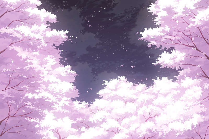 growth, nature, no people, pink color, Anime, cloud - sky, petals, sky, cherry blossom, low angle view, flower, 2K, springtime, branch, scenic, tree, tranquility