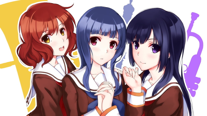 Oumae Kumiko, anime, 1080P, Kousaka Reina, Anime Girls, School Uniform, Hibike! Euphonium, Yoroizuka Mizore