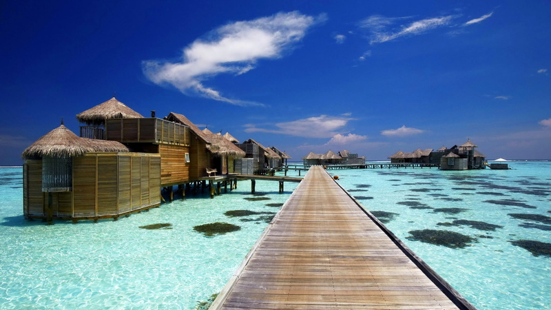 1080P, summe, sea, landscape, luxury-resort-in-maldives-