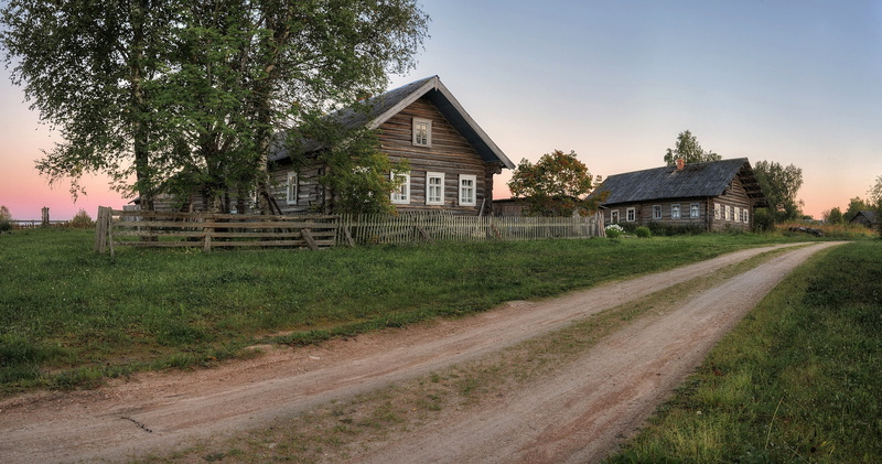 trees, house, dirt road, 2K