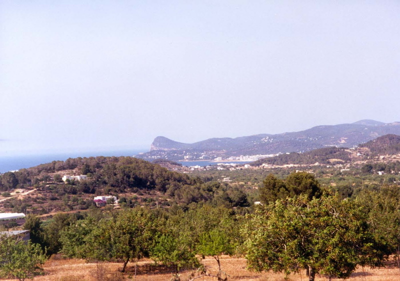 scenics - nature, landscape, hill, land, growth, afar, ibiza, nature, 720P, mountain, Spain, de, outdoors, mountain range, antoni, portmany, Sant Antoni de Portmany