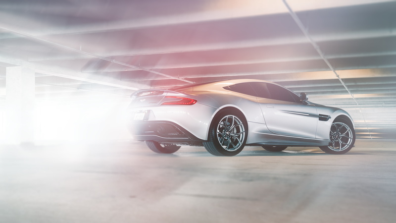 rear, Vanquish, Aston Martin, silver, William Stern, silvery, 4K, vankvish