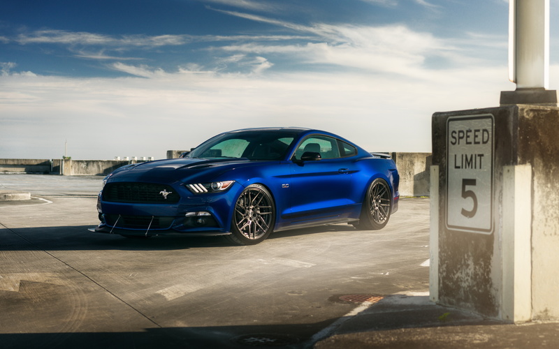 Ford Mustang, 5K, car, blue, William Stern, hq s