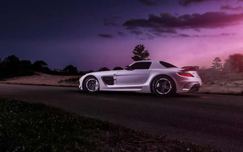 Mercedes SLS, rechange, hq s, car, 4K, Mercedes, RennTech, William Stern, Black Series, tuning