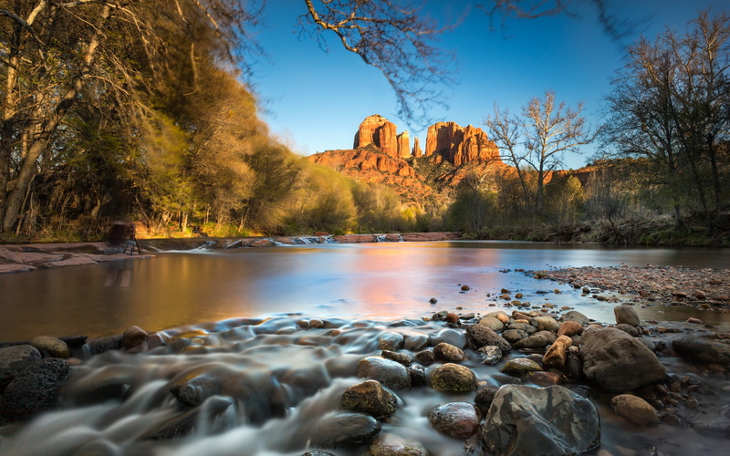 nature, hq, usa, landmark, beautiful, sedona, arizona, river, rock, creek, oak, cathedral, 2K