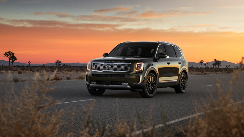 Car, 5K, Kia Telluride, Green Car, SUV, Kia, Vehicle