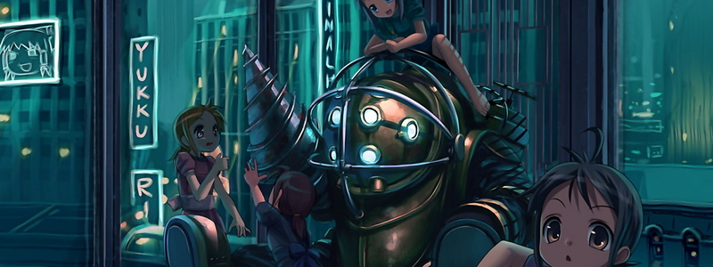 fighting, monitor, screen, fantasy, warrior, 2K, robot, wide, dual, widescreen, multi, sci-fi, bioshock, cyborg, futuristic, action, shooter
