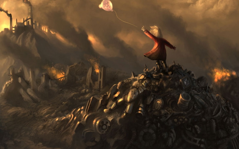 Nostalgia, red Dress, apocalyptic, Homesickness Homesickness, 720P