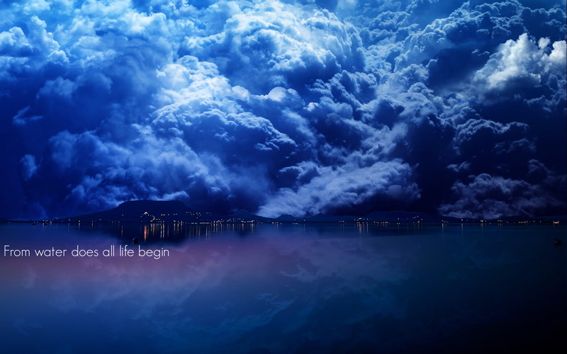 water, clouds, life, 1080P, magazine