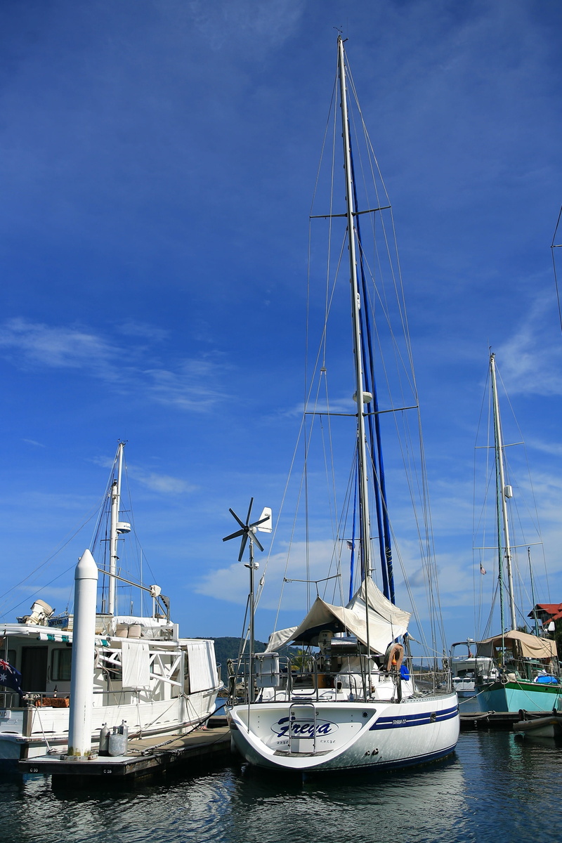 boat, travel, times, mast, day, sky, pole, nature, port, yacht, kota kinabalu, sea, harbor, waterfront, transportation, no people, marina, blue, outdoors