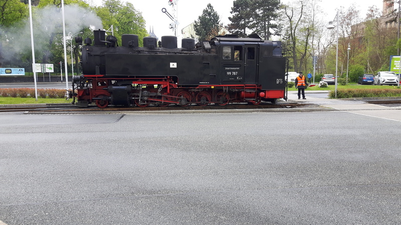 truck, road, commercial land vehicle, land vehicle, asphalt, public transportation, mountains, 4K, no people, travel, tree, motor vehicle, narrow gauge railway