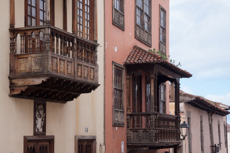 fine, wooden balconies, house, town, elegant, turned, nature, casas de los balcones, window, the past, building, no people, residential district, balcony