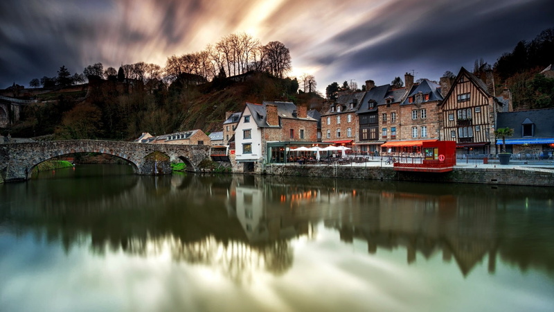 mode of transportation, residential district, building, cloud, nature, river, evening, village, nautical vessel, no people, city, harbour, europe, cloud - sky