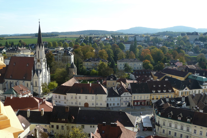 sky, building, community, wachau, church, town, city, architecture, nature, day, built structure, building exterior, center, cityscape, melk, stadtmitte