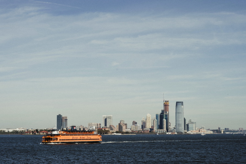 hudson river, nature, sea, new york city, financial district, waterfront, staten island, city, 5K, built structure, architecture, office building exterior
