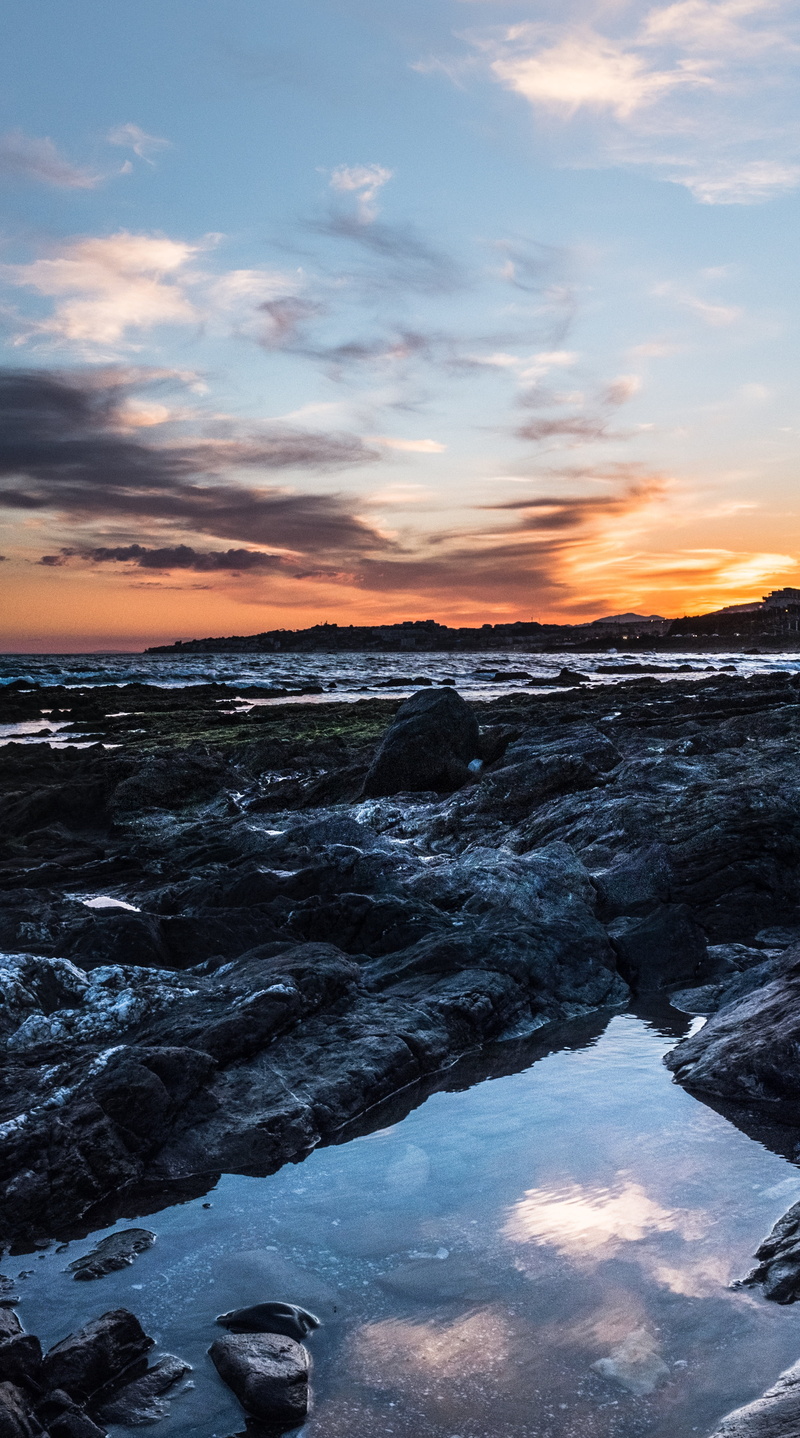 andalusia, scenics - nature, orange, rays, horizon, sea, malaga, cloud - sky, horizon over water, beauty in nature, sunset, waves, no people, sky, costa