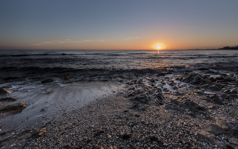 rock, scenics - nature, land, 5K, sunlight, malaga, peaceful, mijas, rocks, non-urban scene, summer, beauty In Nature, scenics, sea, Sunset, andalusia