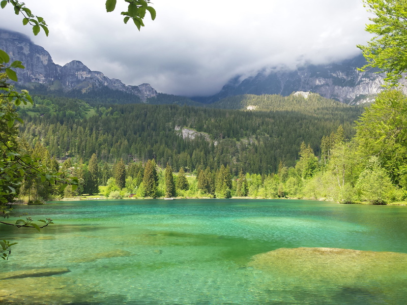 scenics - nature, cloud - sky, trin, switzerland, plant, non-urban scene, turquoise colored, 4K, beauty in nature, mountain peak, gasthaus crestasee, no people