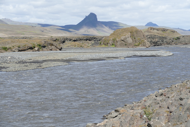 iceland, outdoors, volcanic crater, sky, pebble, day, mountain peak, rock - object, thor mark, landscape, rock, tranquil scene, beauty in nature, land