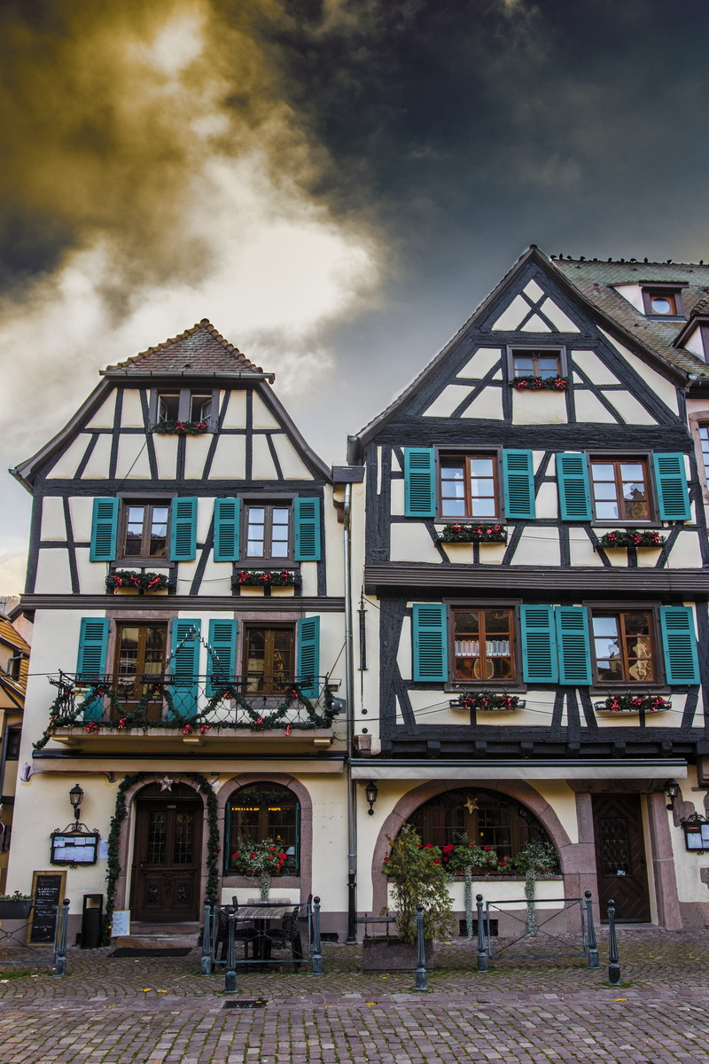 france, city, alsace, travel, kaysersberg, old town, building, fachwerkhäuser, outdoors, built structure, picturesque, travel destinations, no people, 5K