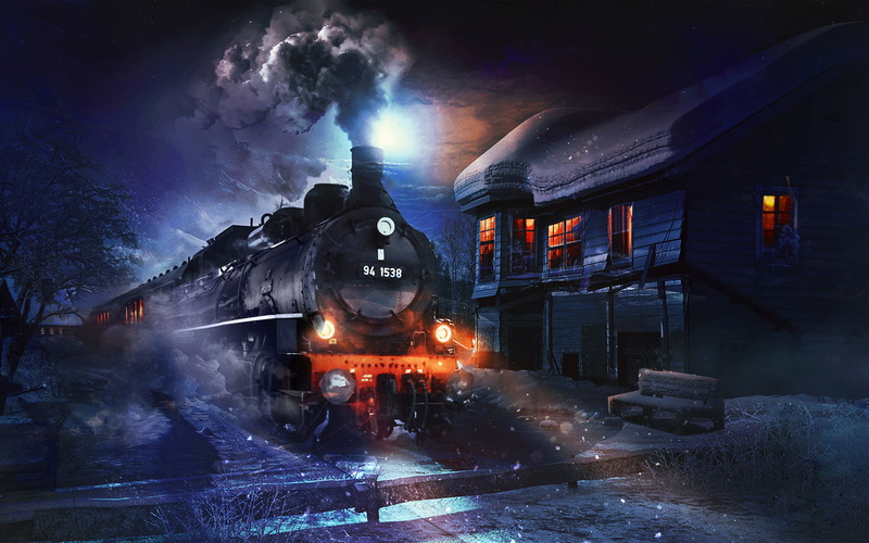 cold temperature, transportation, outdoors, winter, snow, house, no people, building exterior, built structure, sky, nature, dusk, lighting equipment, Coal