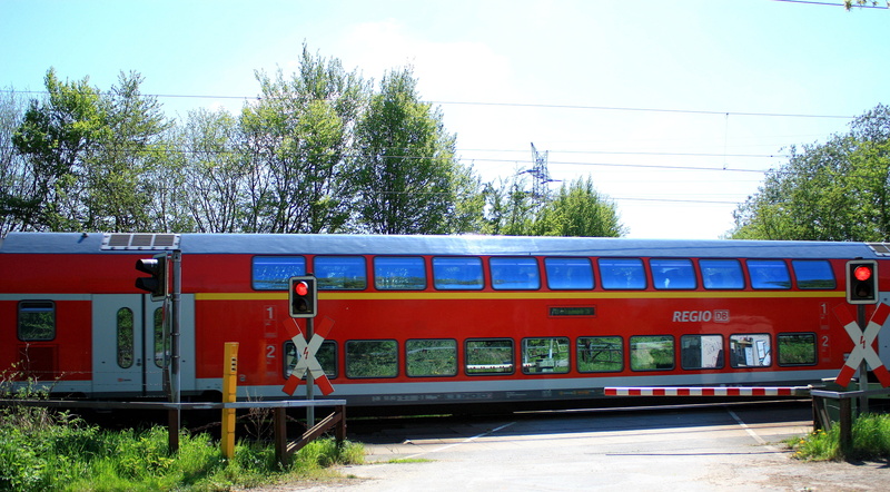 railroad track, sky, track, train - vehicle, motion, rail transportation, nature, railroad car, mode of transportation, level crossing, regio, public transportation