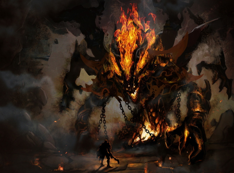 celebration, religion, unrecognizable person, outdoors, flame, Games, nature, digital, real people, burning, fire - natural phenomenon, Demon