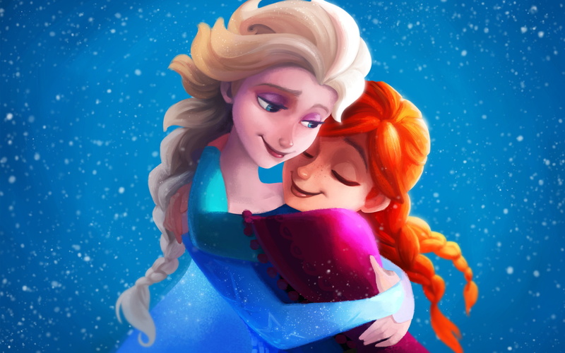 2K, Elsa, Anna, Frozen, Sisters, k