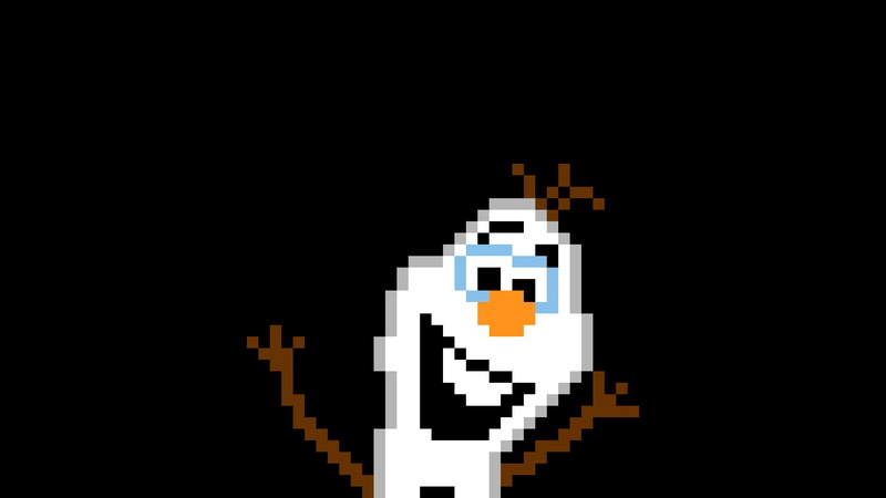 Olaf, snowman, Pixels, Frozen (movie), Pixel Art, 1080P