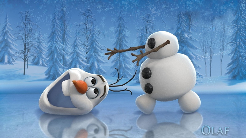 Frozen, Movie, tree, sport, ice, nature, no people, blue, plant, Snowman, Frozen (Movie), colored background, blue background, representation, Snow, digital composite