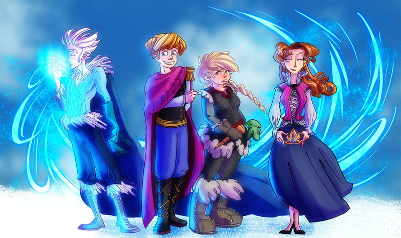 720P, dressing up, adult, indoors, Elsa (Frozen), Anna (Frozen), people, Frozen (Movie), blue, men, dancing, Hans (Frozen), child, digital composite, full length