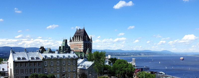 st-lawrence river, monument, architecture, day, travel destinations, history, nature, québec, building exterior, 2K, water, tree, no people, spire, sky