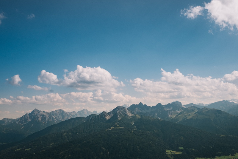 sky, nature, 4K, austria, tranquility, no people, day, innsbruck, majestic, non-urban scene, environment, mountain peak, plant, outdoors, mountain, landscape