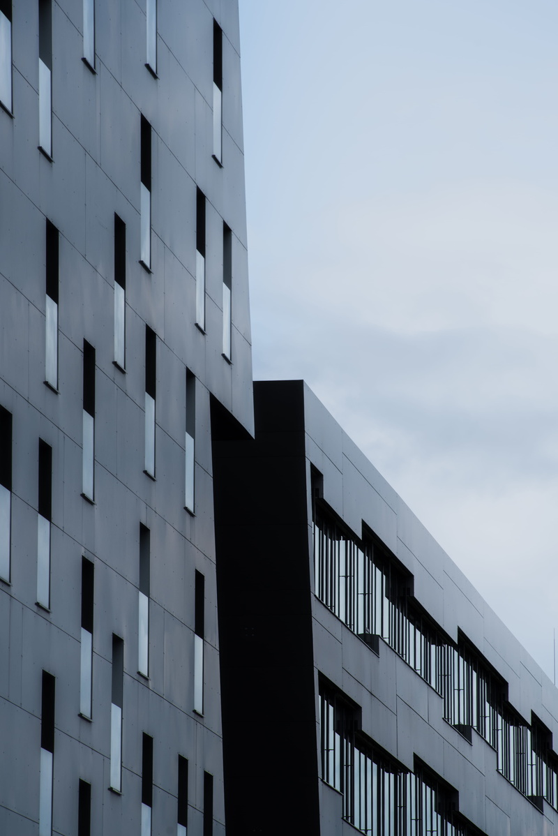white color, apartment, clear sky, reflection, sky, built structure, modern design, city, town, downtown, innsbruck, austria, nature, low angle view, skyscraper
