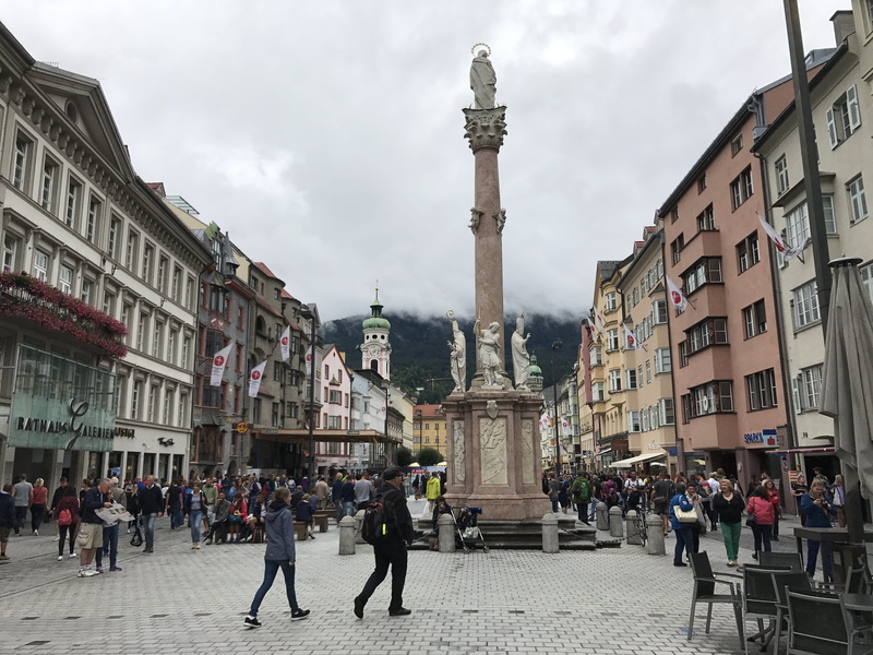 austria, travel, alpine, architecture, group of people, tourism, building exterior, shopping, city, cloud - sky, innsbruck, 4K, building, travel destinations