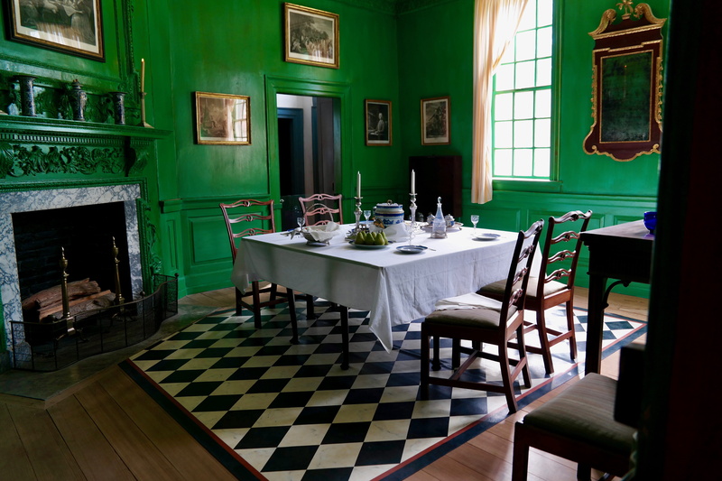 tiled floor, home interior, elegant, george washingtons mount vernon, chair, pears, no people, united states, checked pattern, green color, empty, mount vernon