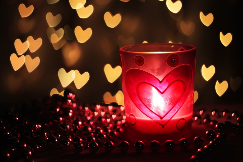 2K, Lights, Love hearts, Bokeh