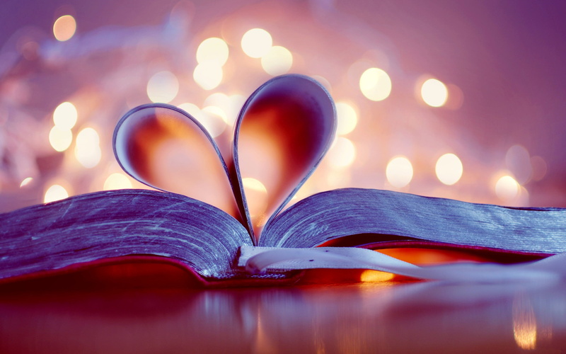 celebration, close-up, open, book, bokeh, positive emotion, page, illuminated, publication, 2K, emotion, softbound, indoors, pages, heart shape, Love