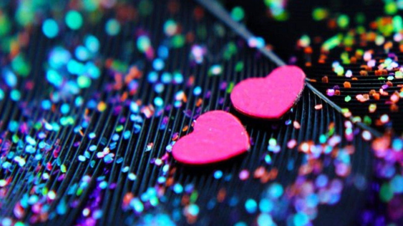 heart, sparkle, abstract, 1080P, mood, Glitter, abstraction, bokeh, psychedelic