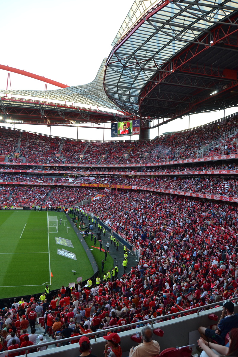 spectator, day, stadium, 4K, high angle view, soccer, stadium of light, built structure, group of people, team sport, architecture, lisbon, women, excitement