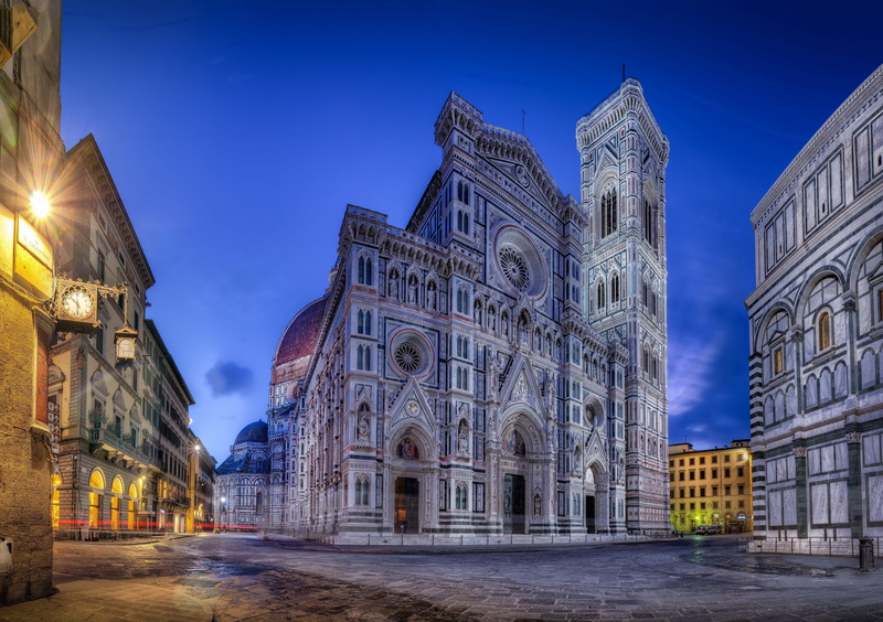 5K, Florence Cathedral, The most holy Mary of the Flower, twilight, Italy