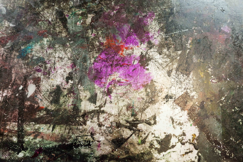 purple flower, background, close-up, full frame, no people, creativity, purple, pattern, metal plate, paint, book printing, wall - building feature, black